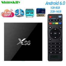 Shinsklly X96 Android TV Box Amlogic S905X Quad core RAM 2G+16G Android 6.0 Smart TV box WiFi 4K KODI Media Player set top box