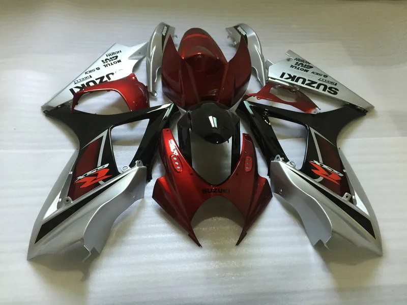 

Motorcycle Fairing kit for SUZUKI GSXR1000 07 08 GSX-R GSXR 1000 K7 2007 2008 Red silver black Fairings bodykit+7gifts SK39