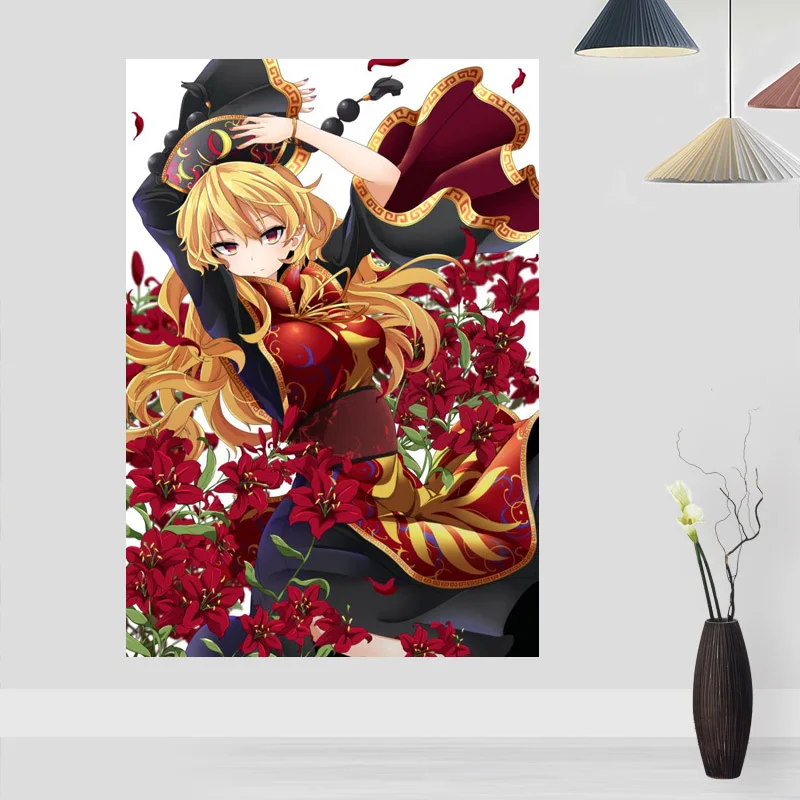 Проект Touhou на заказ плакат стену для гостиной художественный украшение шелковая