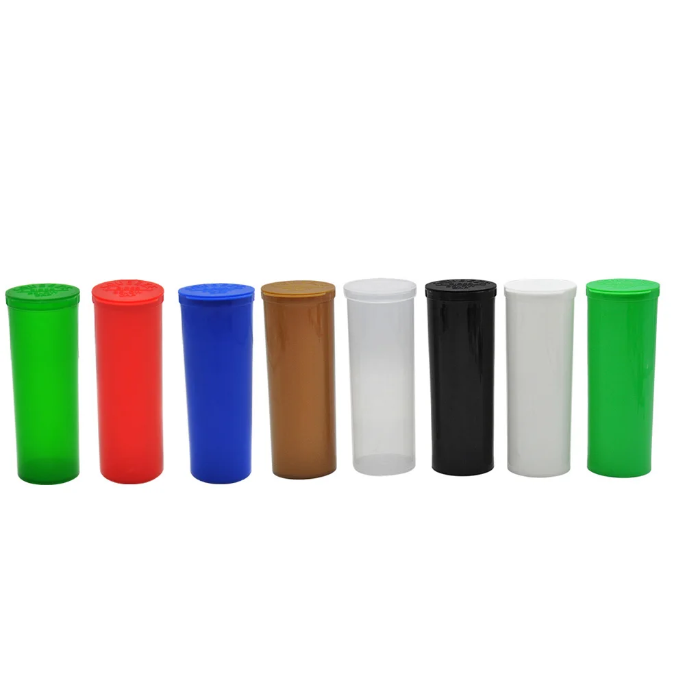 

Large 60 Dram Squeeze Pop Top Bottles - Vial Medical Herb Pill Box Container Airtight Herb/Spice Storage case.Color Random