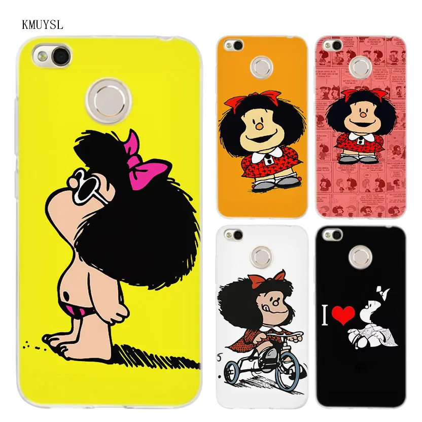 

KMUYSL Mafalda TPU Transparent Soft Case Cover for Xiaomi Redmi Note 4X 4 4A 5 Mi A1 Plus
