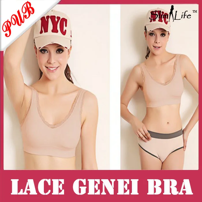 New lace Genie Bra seamless bras with removeable pads 5 sizes 3 colors 600pcs Free shipping | Женская одежда