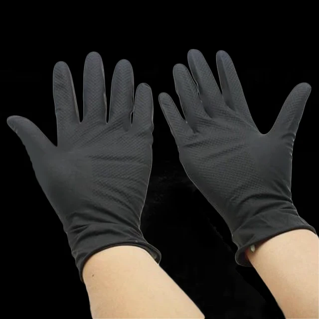 1Pair Hair Technician Gloves Thicker Rubber Gloves durable anti slip