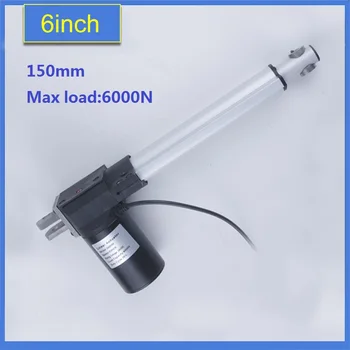 

6inch 150mm stroke Electric linear actuator DC motor 12V 24V 5/10/16/25mm/s Heavy Duty600/400/150/100Kg