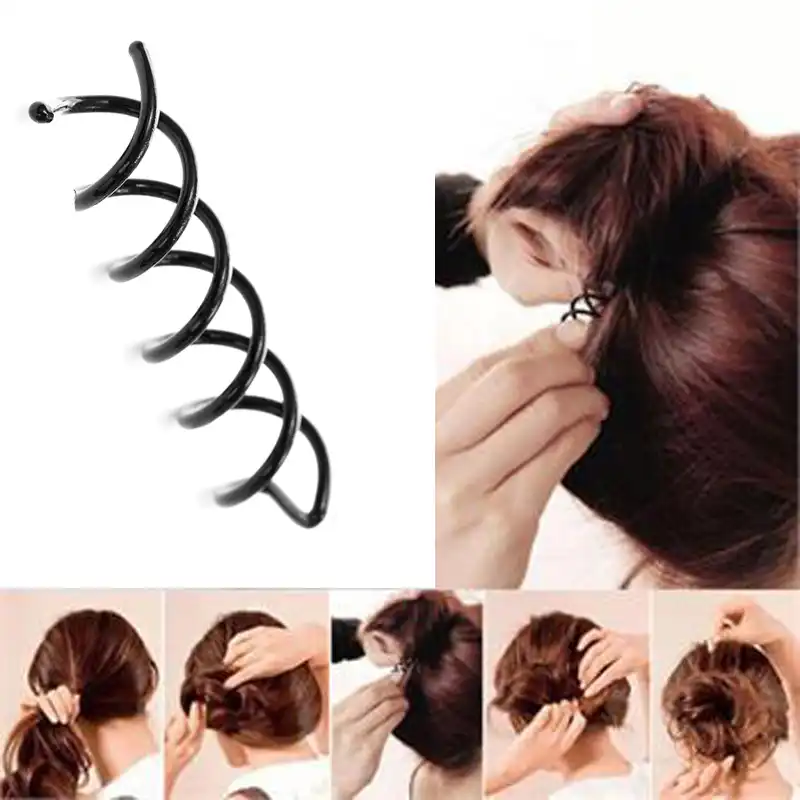 3pcs Women Hair Braiding Tools Black Ring Hair Styling Tools Twist