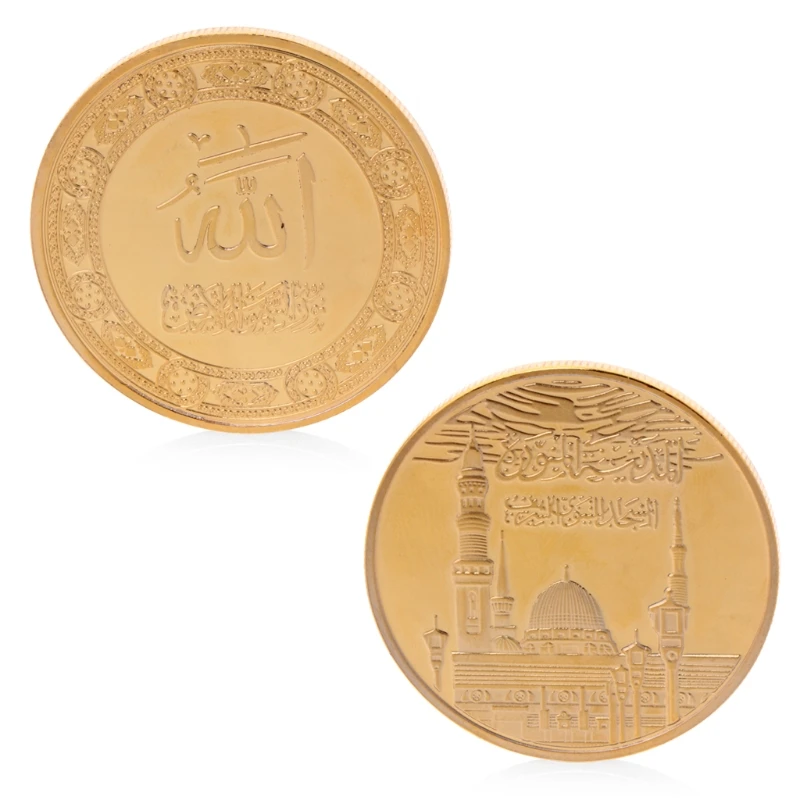 

Gold Plated Saudi Arabia Commemorative Challenge Coin Collection Token Souvenir