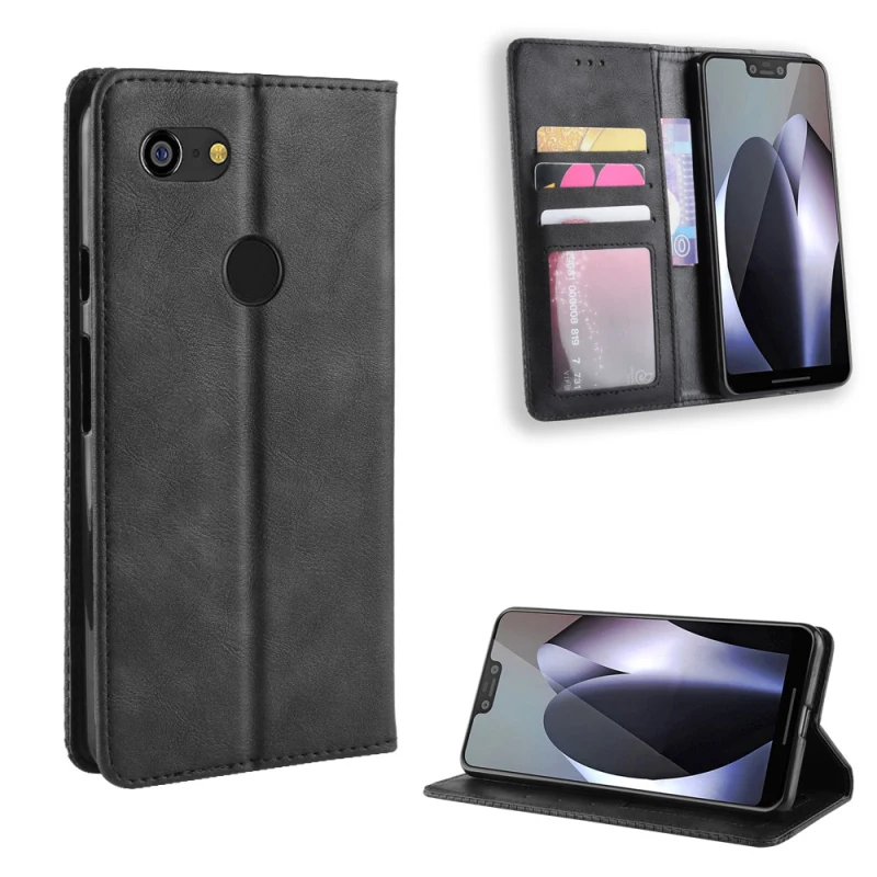 Google Pixel 3 3XL Retro leather flip case_1
