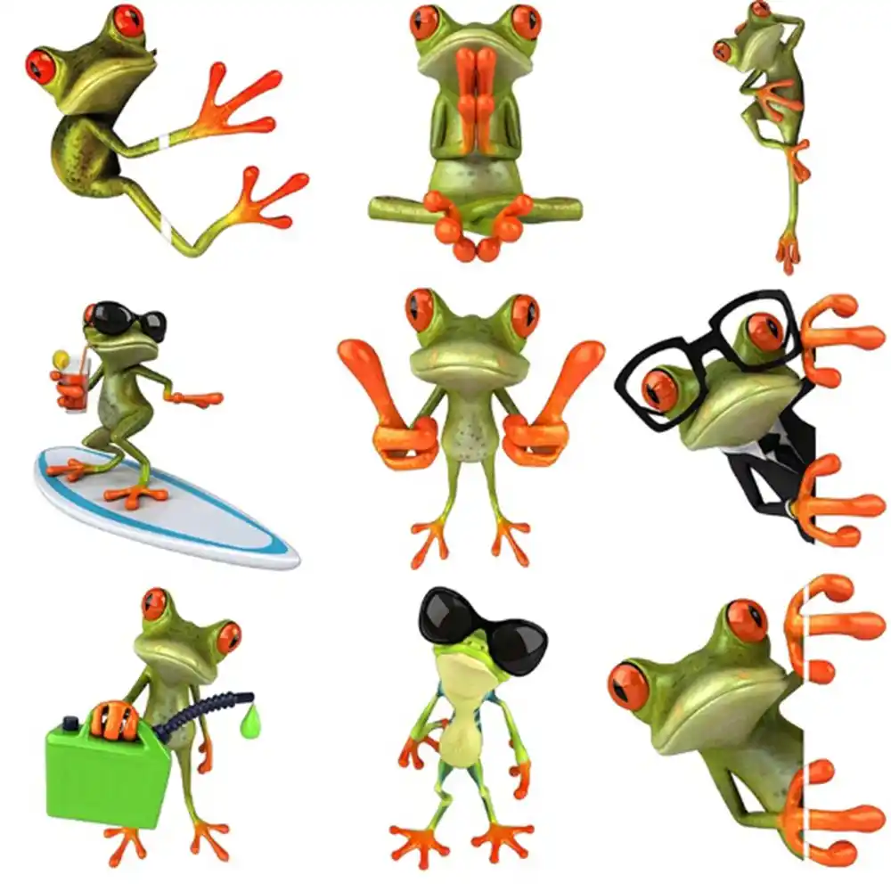 Cute 3D Peep frog funny car sticker Truck Window Vinyl Decal Graphics Sticker LY