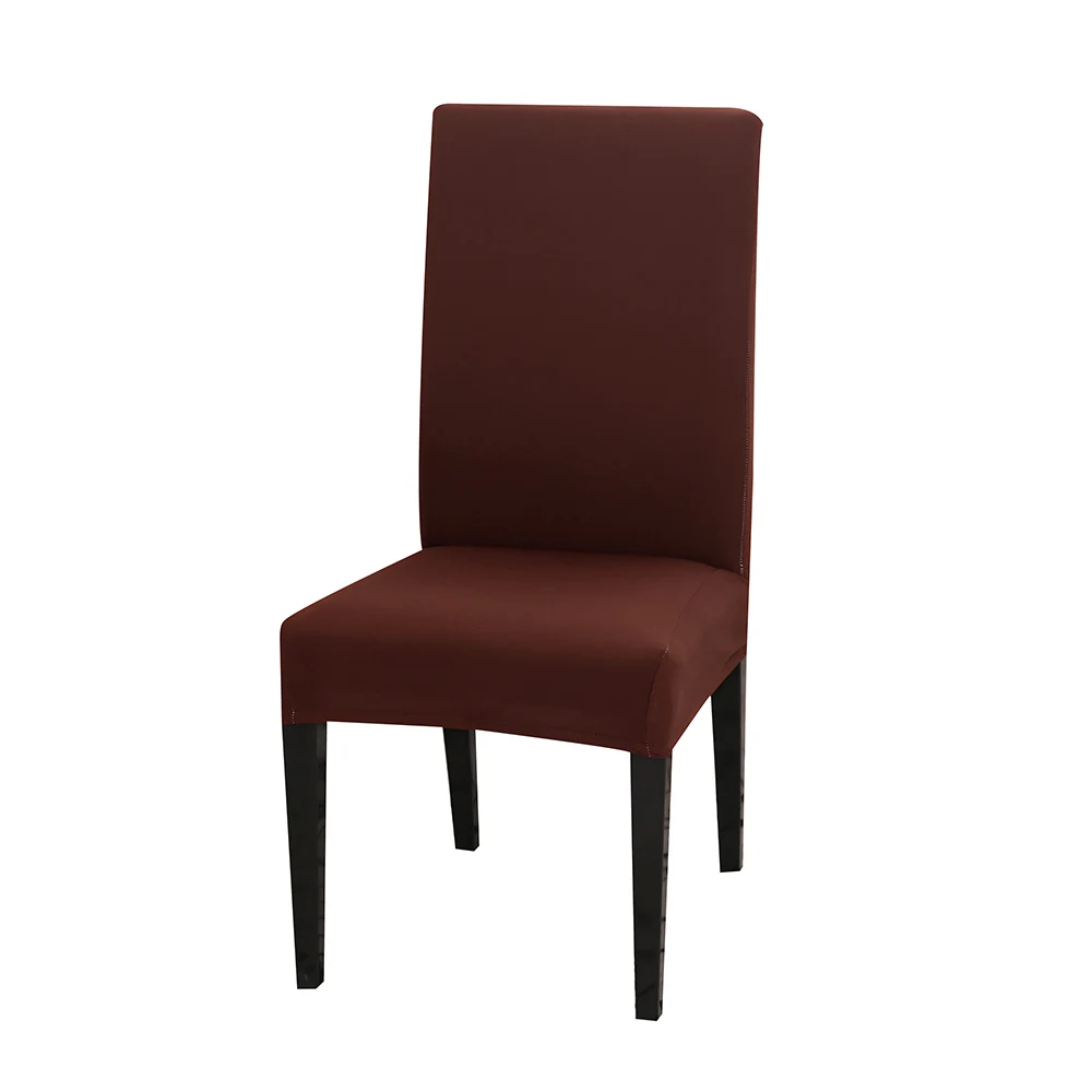 Однотонный чехол на стул, удобный, устойчивый к морщинкам капюшон из спандекса, съемный эластичный чехол на стул для столовой, свадьбы, банкета
