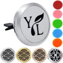 30 мм YL логотип магнит 316 Нержавеющая сталь автомобиль ароматерапия медальон колодки Эфирные масла автомобиля духи медальоны Прямая