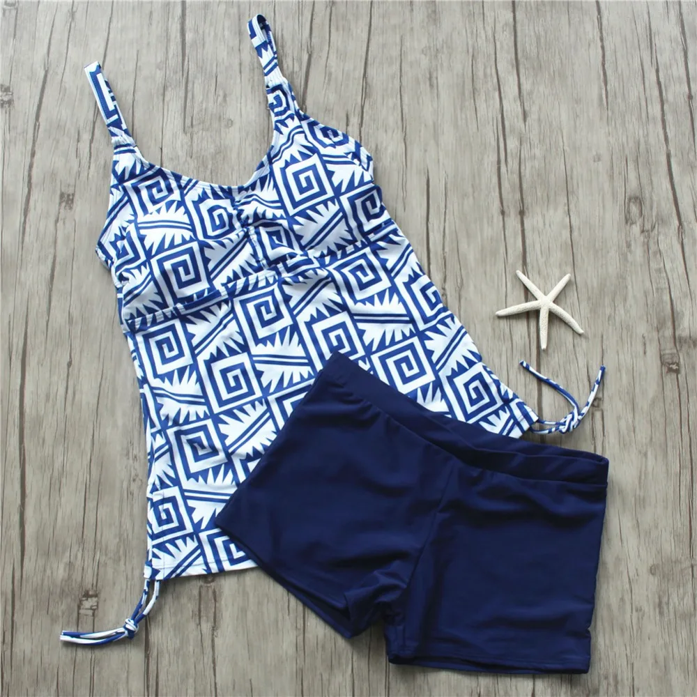Günstig Tankini 2018 Zwei Stück Badeanzug Weibliche Schwimmen Anzug Für Frauen Badeanzug Gedruckt Bademode Sommer Badegäste Strand Tragen Mayo