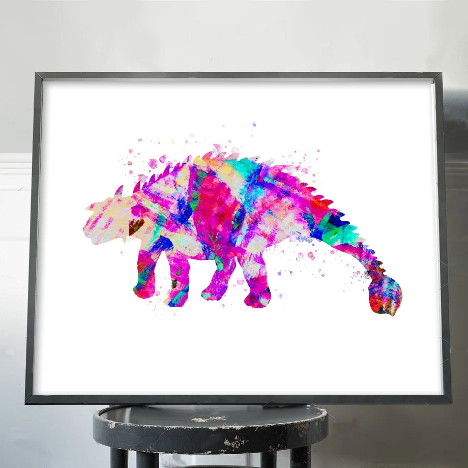 Star Wars Poster Print Watercolor Framed Canvas Wall Art Nursery Framed Canvas Wall Art Nursery