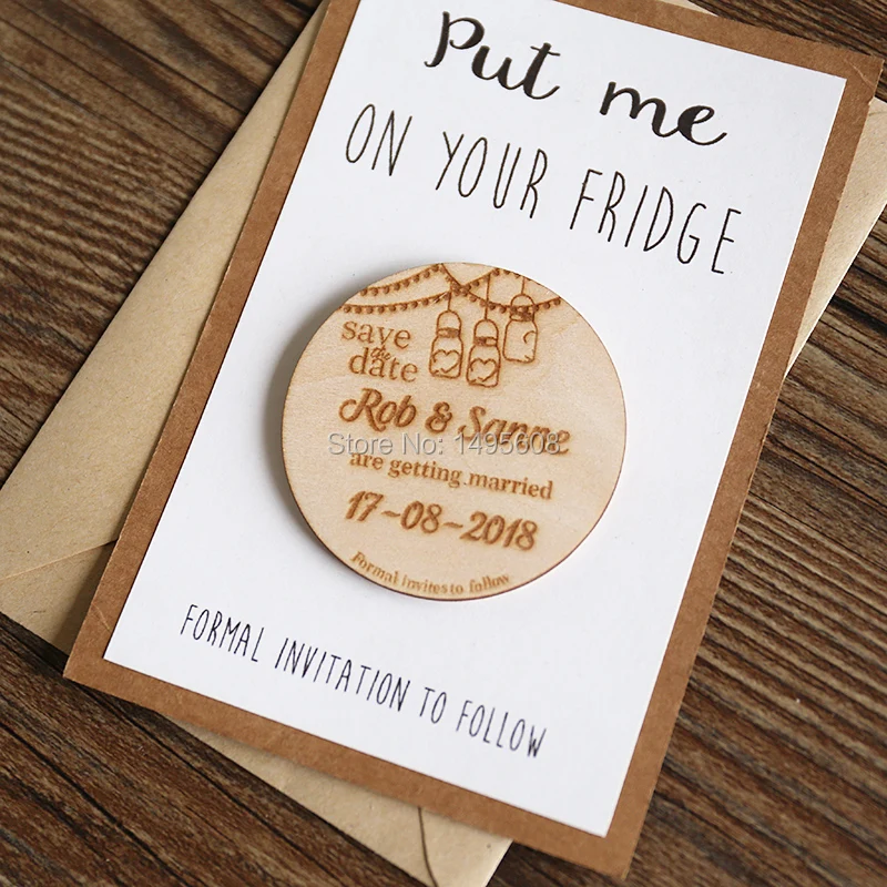  Wedding Save the Date Magnets Personalized Elegant Wedding Invitation Wedding Postcard Save the Dat - 32623860736