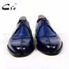 Cie Bespoke-chaussure en cuir pour hommes à bout rond, faite à la main, semelle extérieure 100% en cuir de veau véritable, respirant D132 ► Photo 3/6