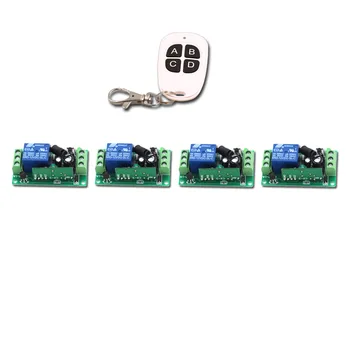 

4Buttons Remote Control Switch DC9/12/24V 1CH Lighting Switches Remote Light Lamp Power Remote Switch System 315/433.92MHZ Latch