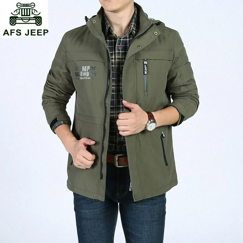 Buy AFS JEEP Brand Clothing quick drying Jacket Men Jacket Military Army Green