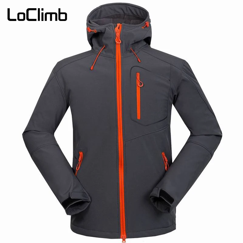 LoClimb Softshell Для мужчин Пеший Туризм Куртка Водонепроницаемый ветрозащитный Спорт на открытом воздухе Для мужчин пальто для весны треккинг Восхождение Рыбалка лыж, AM107