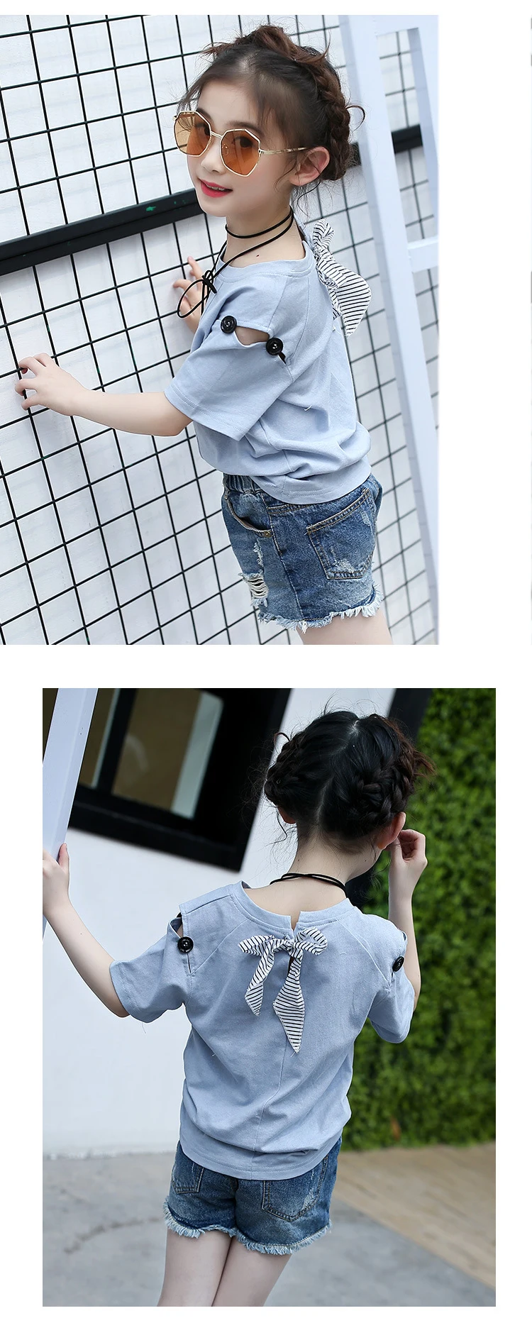bow off shoulder cotton t shirt for girls kid 10 11 12 years clothes summer 2018 casual tees tops for baby big girls clothing (7)