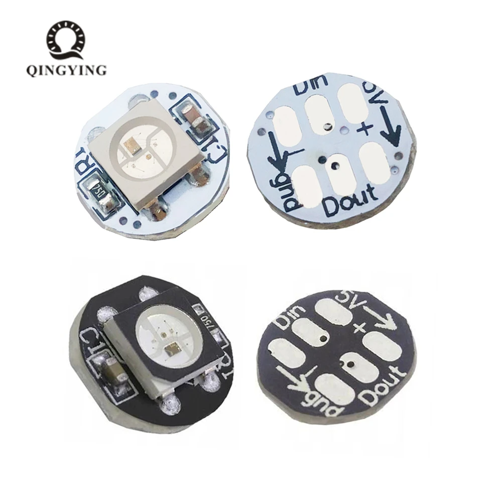 10 шт. 50 светодиодный чип WS2812B WS2812 5050 SMD RGB DC5V с черно белой печатной платой