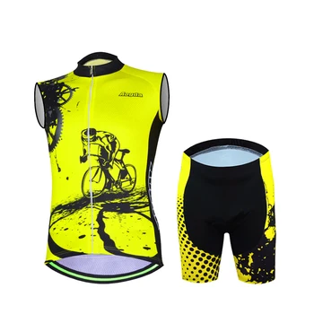 

Aogda Jersey Ciclismo Sem Mangas Summer Outdoor sleeveless Cycling Jersey Set Breathable Quick Dry BIke Wear Men Bicycle Clothes