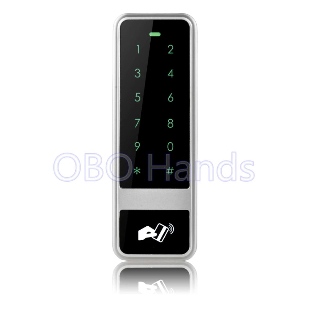13,56 МГц металлический номер сенсорного экрана дверной замок RFID водонепроницаемый кардридер с клавиатурой контроль доступа System-C50 серебро