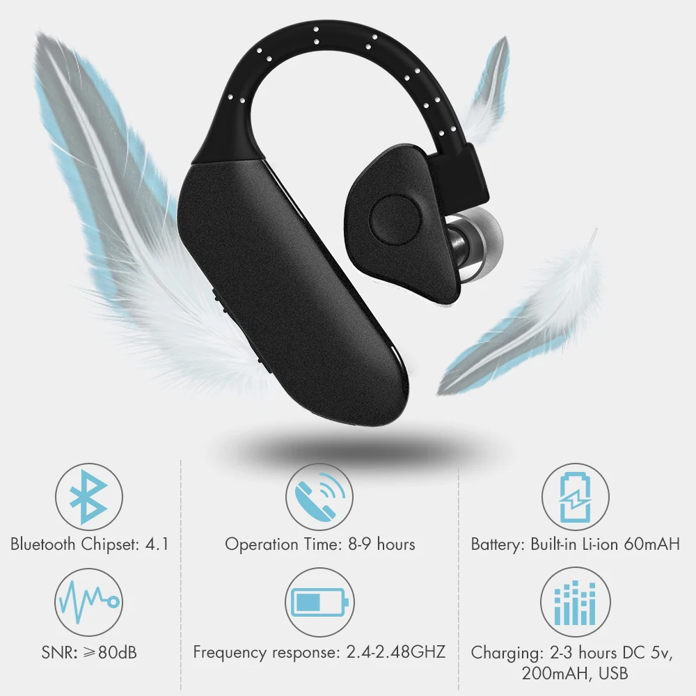 DBPOWER Bluetooth V4.0 WIRELESS Q8 Earphone In Ear Earbuds