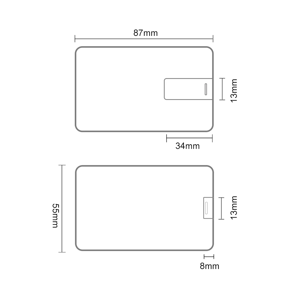 Логотип Usb Flash Drive 4 ГБ 8 ГБ 16 ГБ 32 ГБ 64 ГБ металлической карты Pendrive индивидуальный Бизнес подарок Usb Stick кредитной карты флэш-накопитель