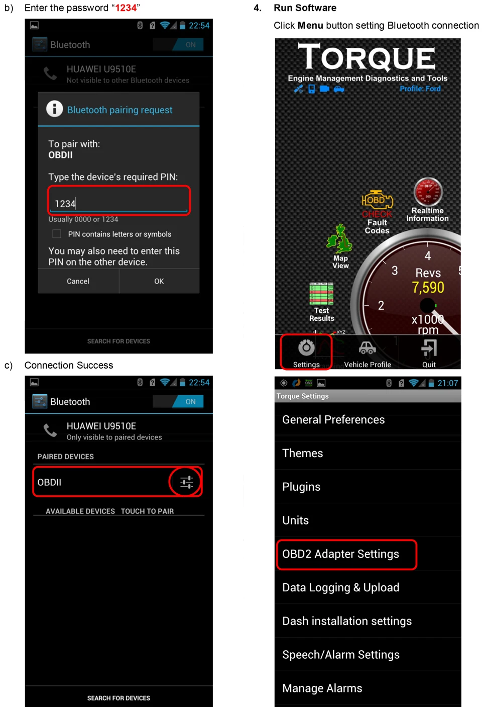 2)elm327 Bluetooth-OBDII