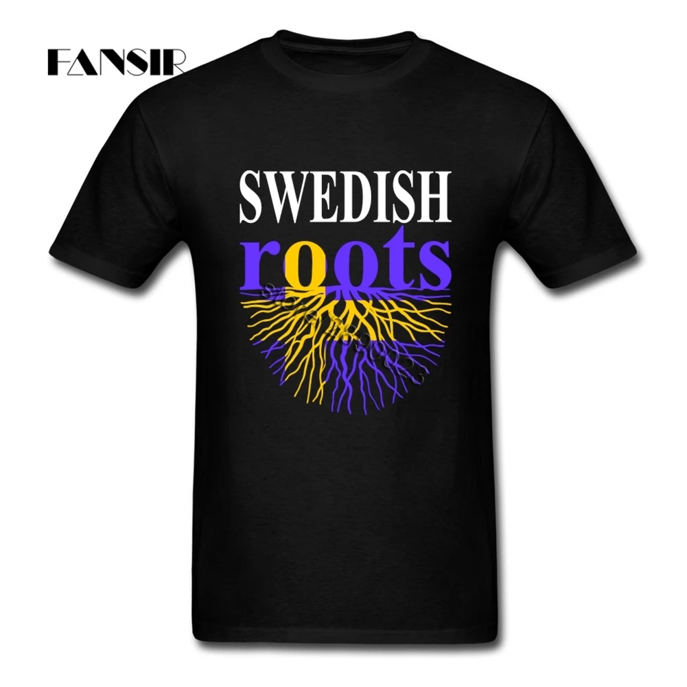 Men T-shirts Cool White Short Sleeve Custom T-shirt Man Swedish Roots Sweden Flag Guys Clothes Tops | Мужская одежда
