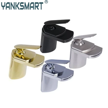 

Waterfall Spout Soild Brass Body Basin Torneira New Brand Bathroom Chrome Deck Mount L06 Single Handle Sink Faucets,Mixer Taps