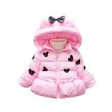Anlencool 2019 girls winter children’s clothing embroidered Mickey thickened warm cotton coat baby winter fashion cotton jacket