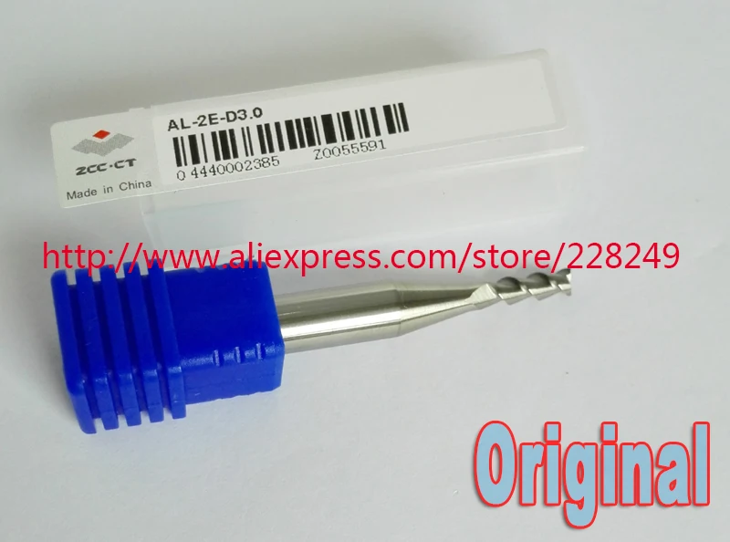 

1pc 3mm Al-2E-D3.0 Original ZCC.CT 2 flutes Carbide Flat endmill for Aluminum milling cutter tools CNC Router bits