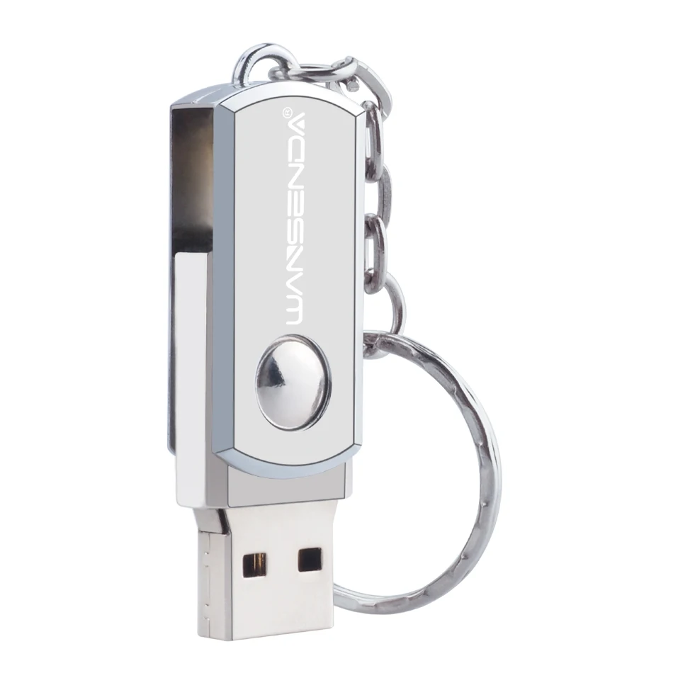 Новая металлическая USB флешка WANSENDA 128 ГБ Вращающаяся ручка накопитель 64 32 16 8 флеш