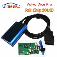 Professional Diagnosis V-o-l-vo Dice Pro 2014D OBD2 Car Diagnostic Tool Vida Dice Full Chip Green Board High Quality OBD Scanner