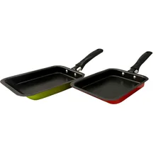 Прямоугольная антипригарная сковородка для омлета, 2 цветная сковорода, мини-сковородка для блинчиков, кухонный горшок для использования для газовой и индукционной плиты