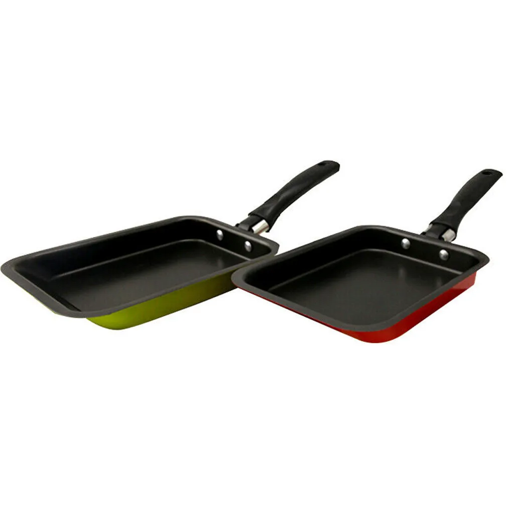 

Rectangular Non-stick Frying Egg Pan Omelette 2 Color Pan Mini Cooking Pancake Pot Kitchen Pot Use For Gas And Induction Cooker