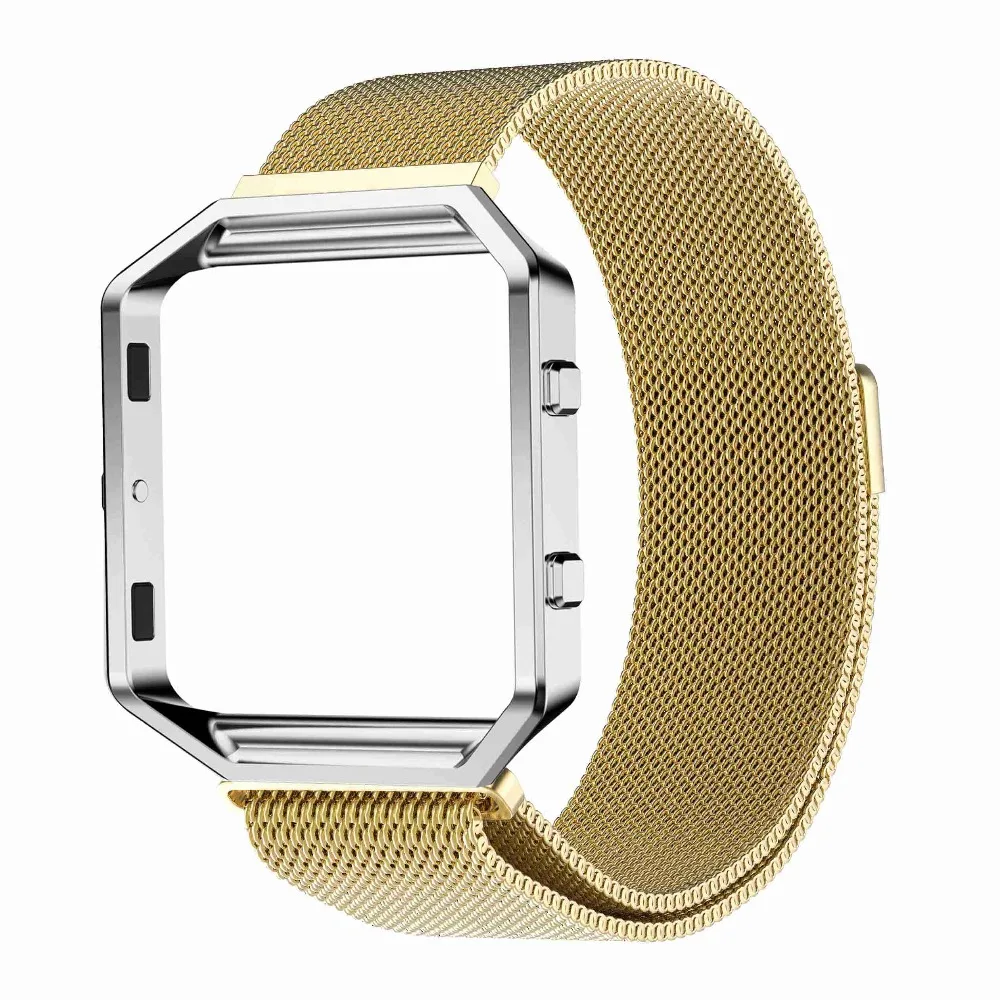 Металлический рамки чехол в виде ракушки для Fitbit Blaze нержавеющая сталь запасной