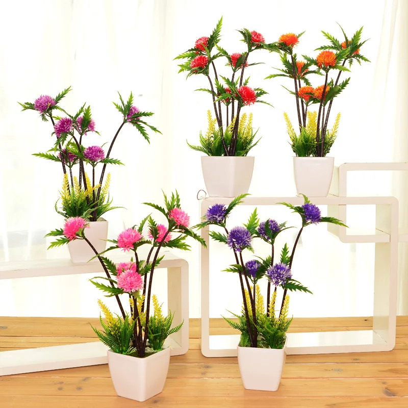 

Artificial Bonsai Fake Flower Potted Plant Bonsai Wedding Party Garden Home Decoration Hotel Garden Decor