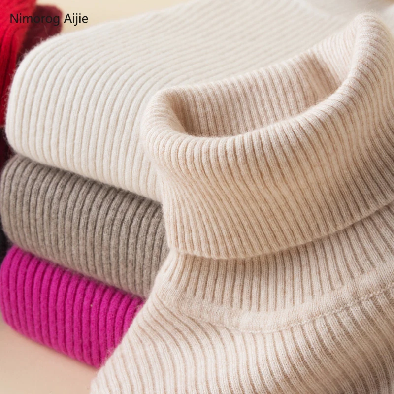 

Autumn Winter sweater women turtleneck Cashmere sweater women pullover women knitwear sweater winter tops 2022new pink