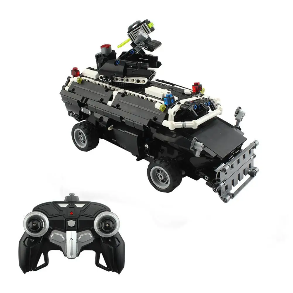 

768PCS 2.4G Four-way Remote Control Car 1:12 Special Police Explosion-proof Car DIY Assembled Building Block Remote Control Car