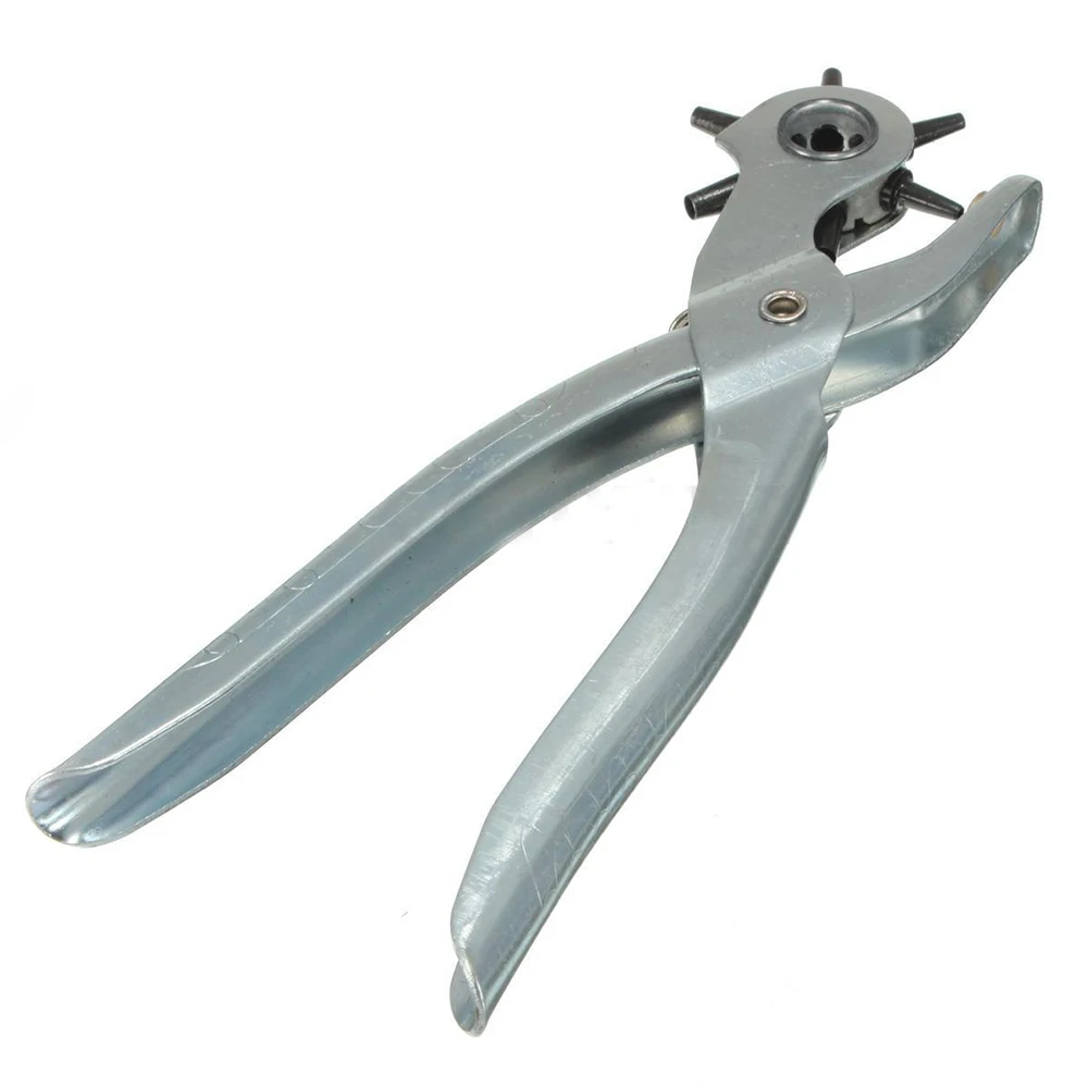 

NOCM-2-4.5mm Revolving 6 Tube Heavy Leather Hole Belt Punch Puncher Plier Tool