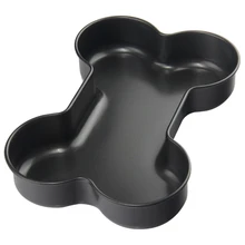AMW Einzigartiges design 8 zoll hundeknochen geformt kuchen backform, hochwertige metall stahl ofen backblech, 3d backform