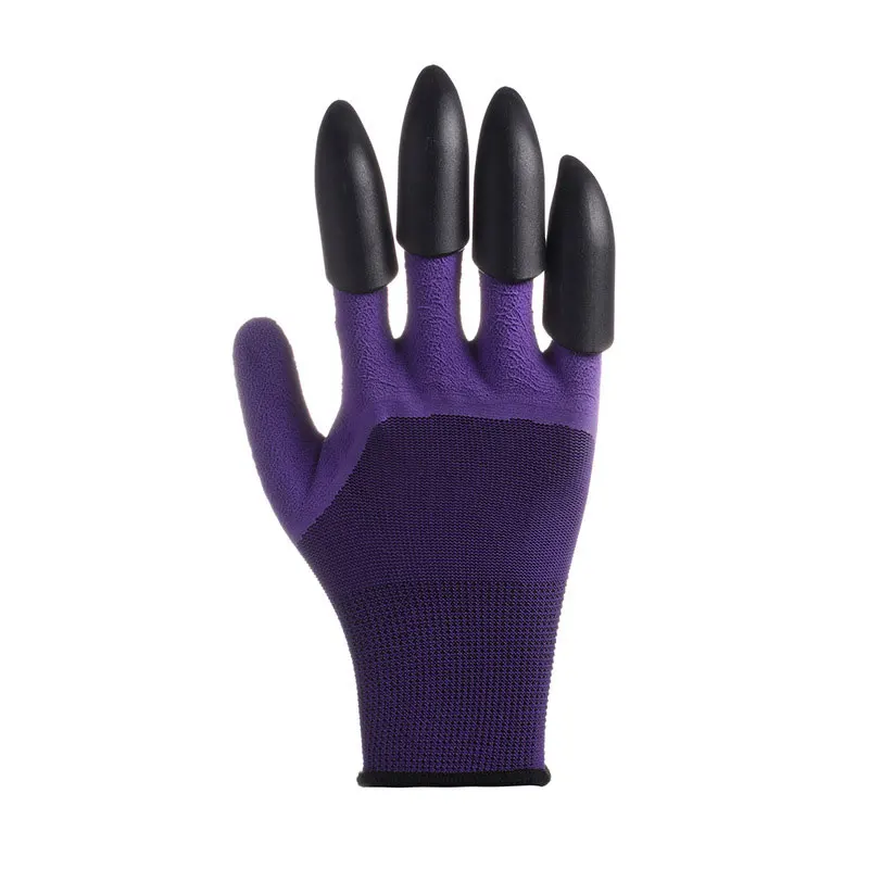 DMWOVB 1 Pair Garden Gloves 8 ABS Plastic Garden Genie Rubber Gloves With Claws Quick Easy to Dig and Plant For Digging Planting