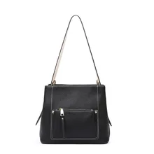 Ms. new leather vertical type square portable Messenger bag Europe and the United States fashion leather lychee bucket