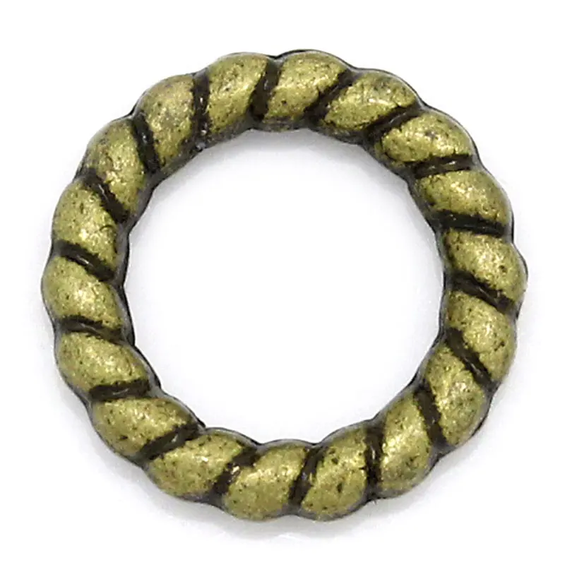 

DoreenBeads Zinc metal alloy Closed Soldered Jump Rings Round Antique Bronze 10mm( 3/8") Dia, 30 PCs
