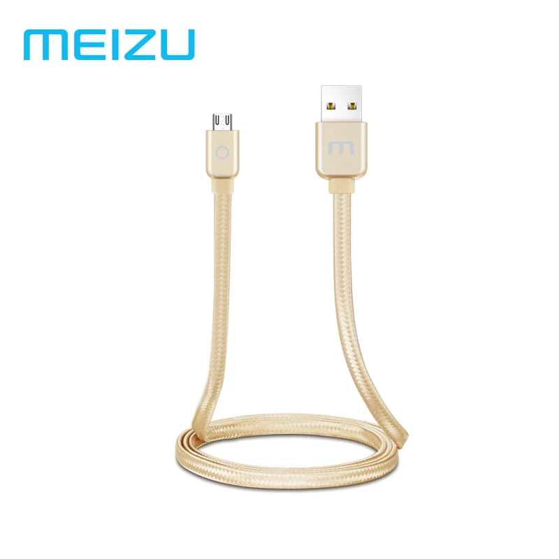 Оригинальный Meizu Micro USB кабель Металл 2A Быстрая зарядка Нейлон Плетеный 1 2 м для M6