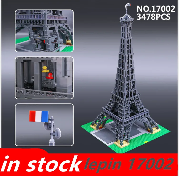 

Lepin Eiffel Tower lepin 17002 Compatible legoing Eiffel Tower legoing creator 10181 3478pcs Model Building Kits Set Brick Toys