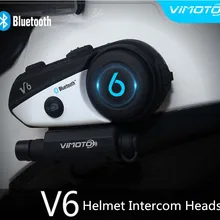 Vimoto V6 BT Interphone мотоциклетный шлем гарнитура Интерком одновременно пара 2 различных Bluetooth Высокая точность передачи
