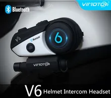 Vimoto V6 BT Interphone del Casco del Motociclo Auricolare Citofono contemporaneamente coppia 2 diversi Bluetooth ad Alta fedeltà di trasmissione