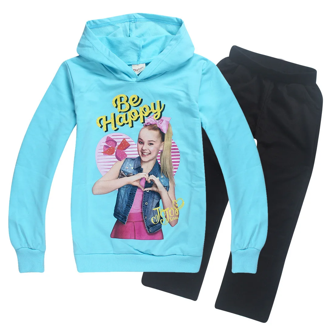 New Sale 4-12Years Long Sleeve T-shirt Set JOJO SIWA Children BabyGirl Clothing Baby Kids HOODIES Girls Sweatshirt Clothes | Детская